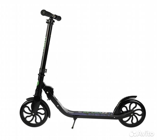 Самокат с колесами 20 см черный