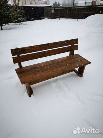 Садовая мебель - скамейка массив сосны