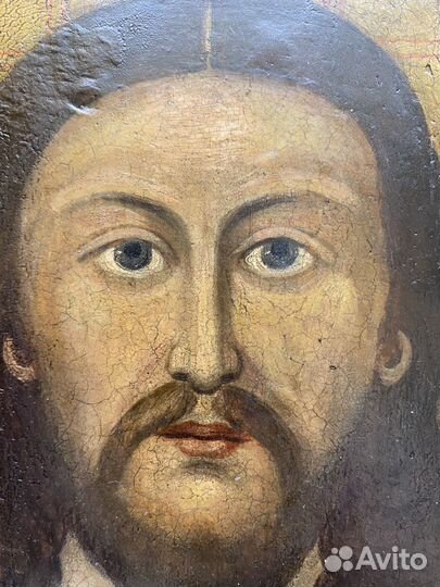 Старинная икона Спас Нерукотворный 19 век