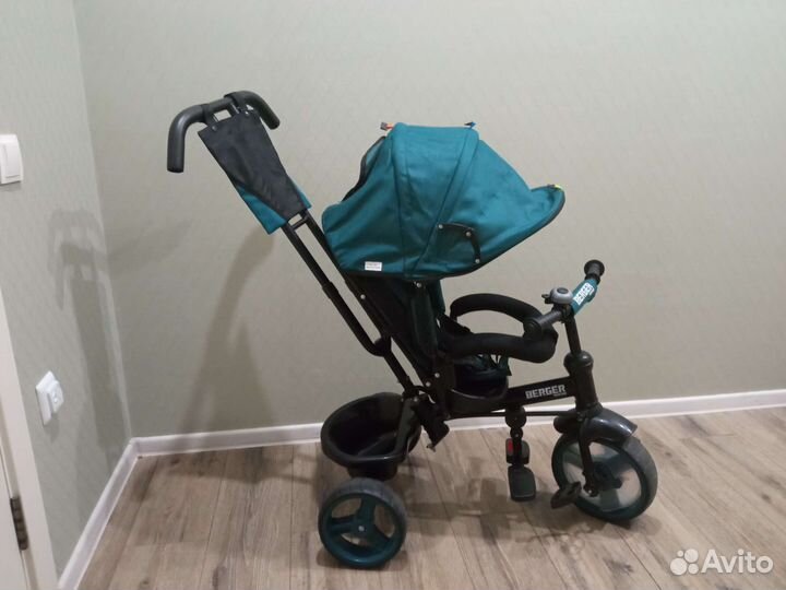 Велосипед коляска с ручкой трехкооесный