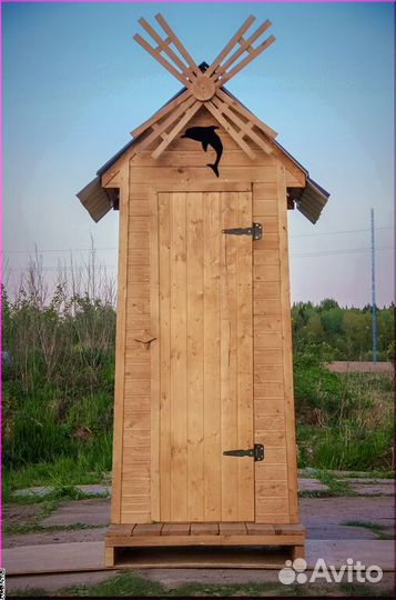 Уличный туалет деревянный HAT113