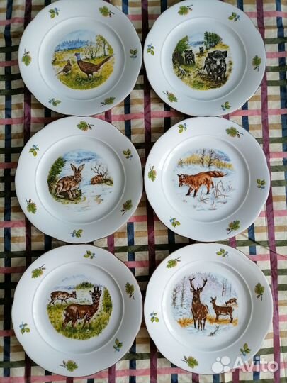 Комплект фарфоровых тарелок ГДР