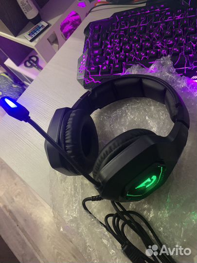 Игровые наушники с микрофоном perfeo