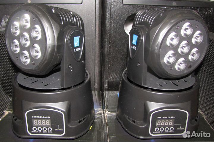 Головы Big Dipper 2шт LED Светомузыка Rgbw Mic DMX