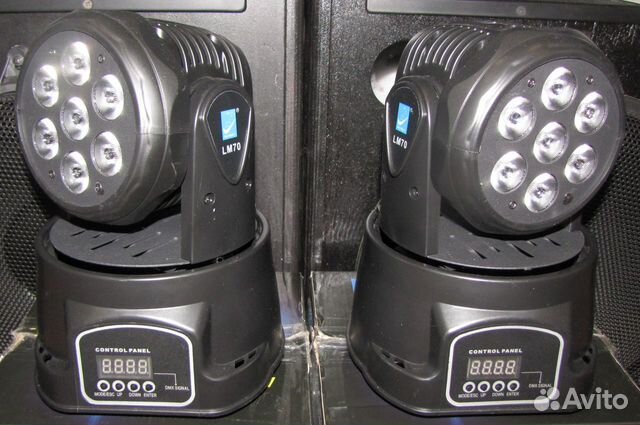 Головы Big Dipper 2шт LED Светомузыка Rgbw Mic DMX