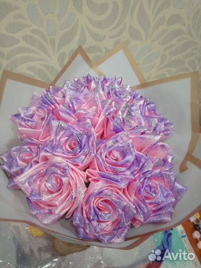 Букет из атласных лент