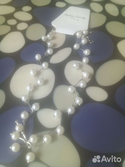 Ожерелье на шею из искуственого жемчуга