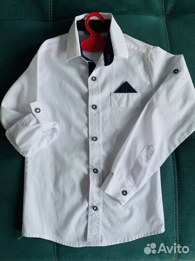 Рубашка белая 122-128