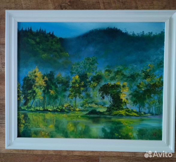 Картина маслом пейзаж.Тропики. Холст. Размер 40х50