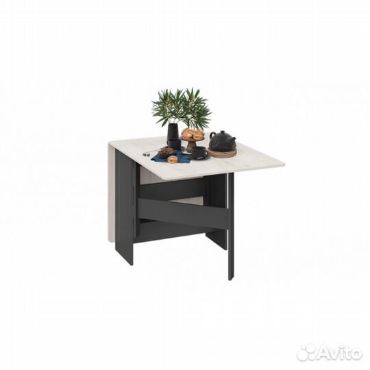 Стол-книжка тип 2 - Антрацит/Дуб крафт белый