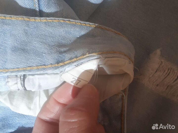 Джинсовые брюки 26 - 27размер в хорошем состоянии