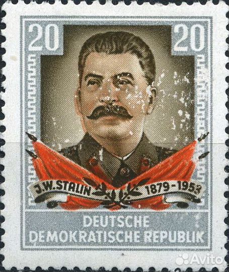 Марка Сталин. гдр 1954 г