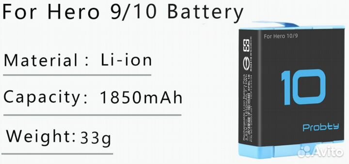 Качественный аккумулятор для GoPro 9 и GoPro 10