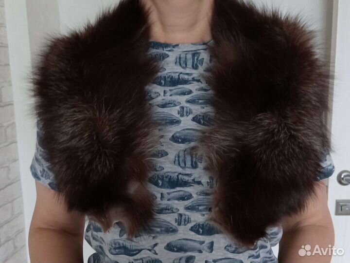 Воротник чернобурка