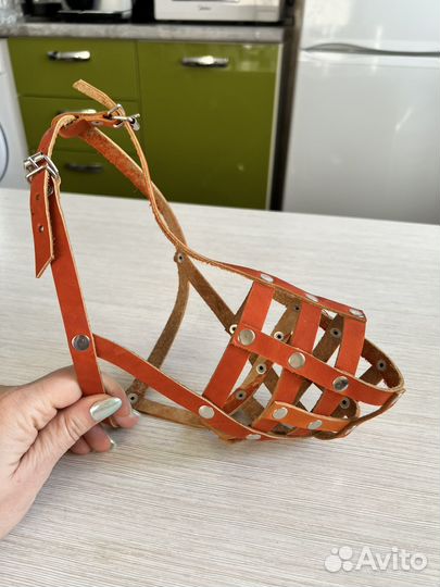 Намордник для собак кожаный новый