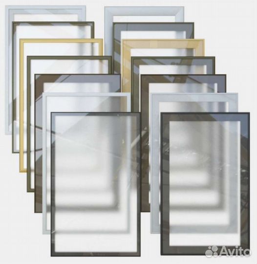 Мебельные рамочные фасады со стеклом на заказ