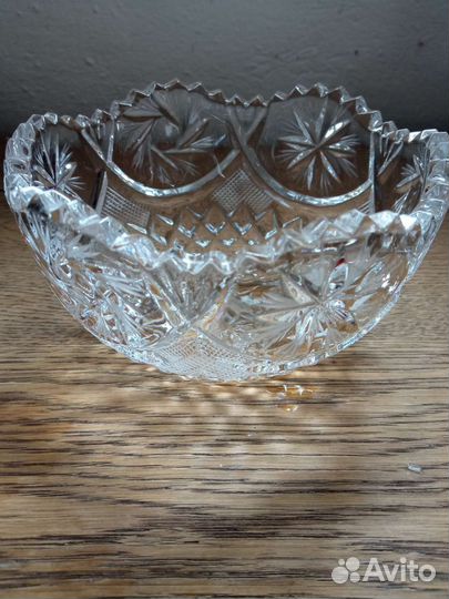 Хрустальная салатница, 12,5см х 7см