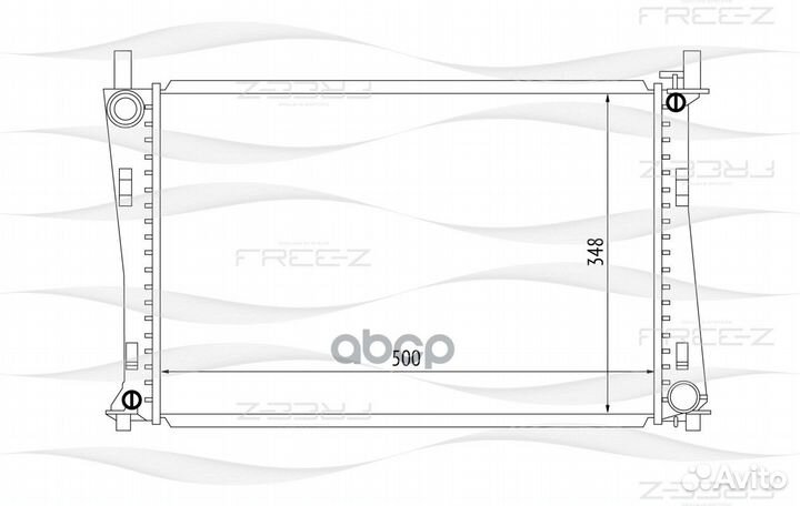 Радиатор ford fiesta/fusion 1.25-1.6 M/T 01- KK