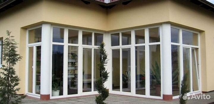 Пластиковые двери с монтажом. Входная группа