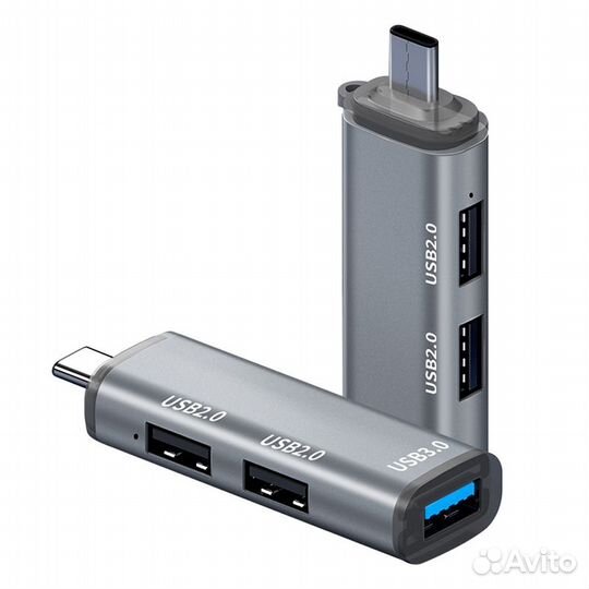 USB Хаб type-c на MacBook 3в1 bronka