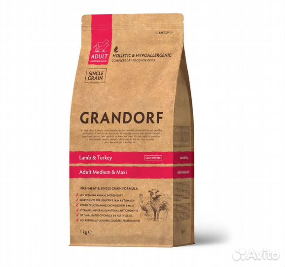 Сухой корм Grandorf для средних и крупных пород со