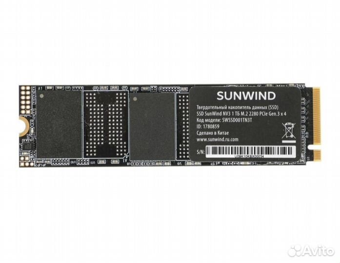 Ssd SunWind m.2 1Tb