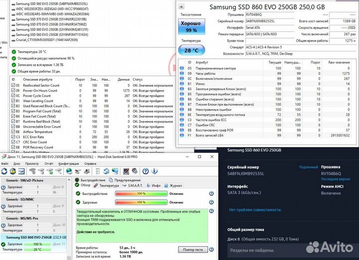 SSD Samsung 850 / 860 / 870 EVO / PRO 250GB -500GB