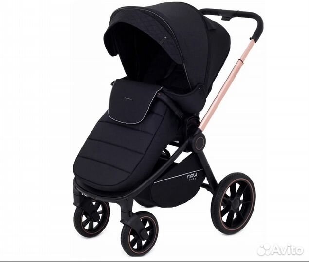 Коляска 3 В 1 mowbaby zoom gold black