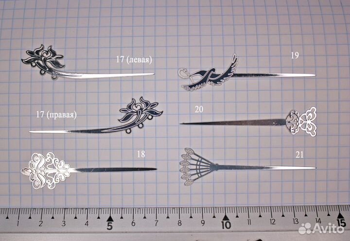 Бжд bjd 1/3 1/4 шпильки, гребни (филигрань)