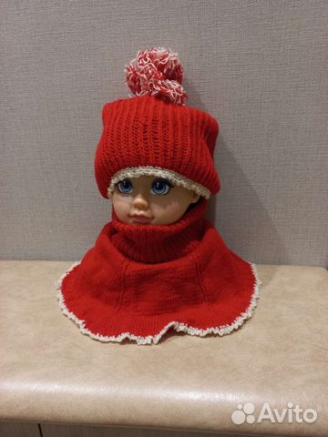 Комплект шапка и шарф для девочки