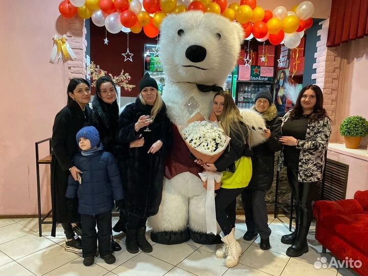 Белый мишка поздравление