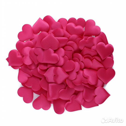 Декоративные сердечки 35мм атласные 100шт