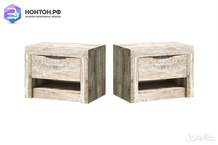 Комплект тумб Ривьера дуб юкон / бетон темный