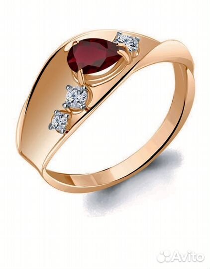 Комплект с гранатами серебро