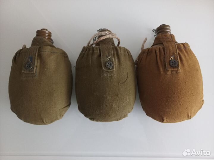 Фляжка армейская СССР с вещевым мешком