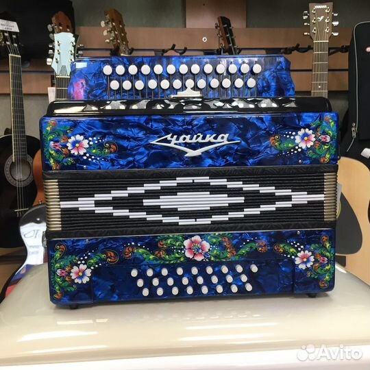 Гармонь Шуйская Чайка-314 S5XL синяя
