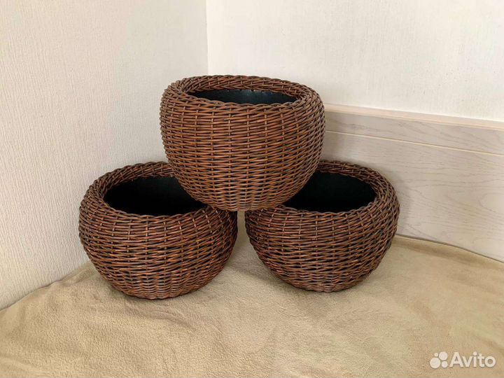 Корзина-кашпо вазон уличный