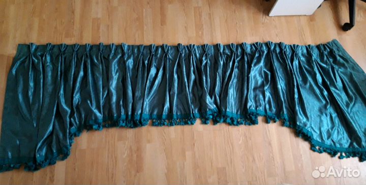 Длинные шторы с ламбрикеном