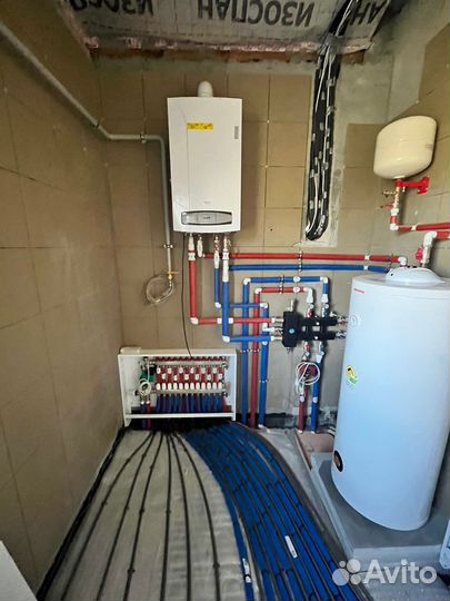 Монтаж отопление водоснабжение теплый пол