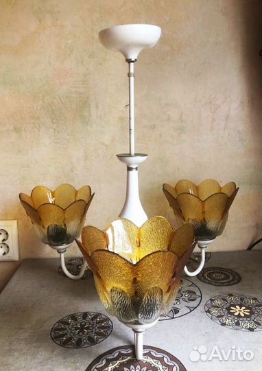 Люстра Тюльпаны – винтаж – предметы интерьера СССР