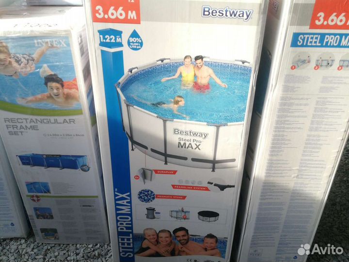 Каркасные бассейны разных обьемов