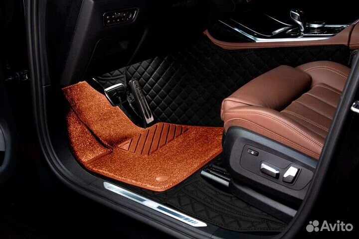 3D Коврики Mercedes ML W163 Экокожа Салон Багажник