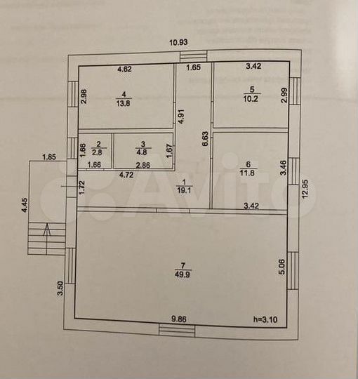 Дом 128 м² на участке 7 сот.
