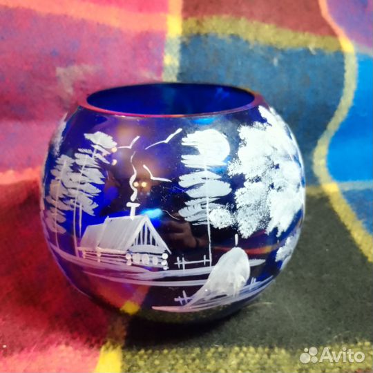 Ваза стекло руч работа