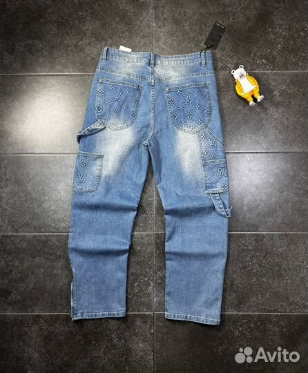 Джинсы мужские Louis Vuitton широкие