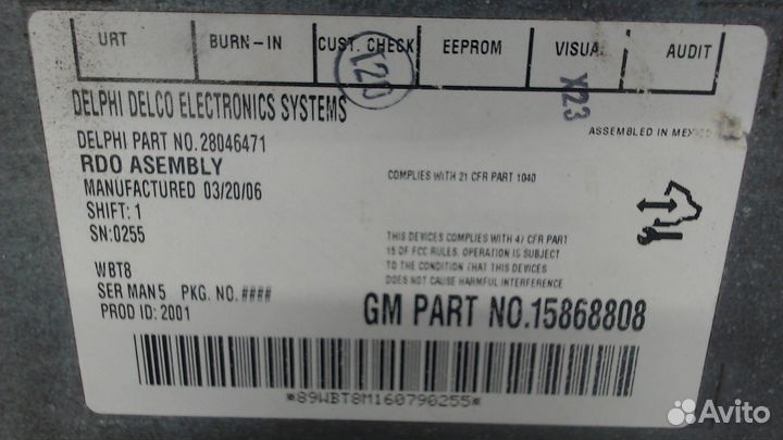 Магнитола Chevrolet Tahoe, 2007