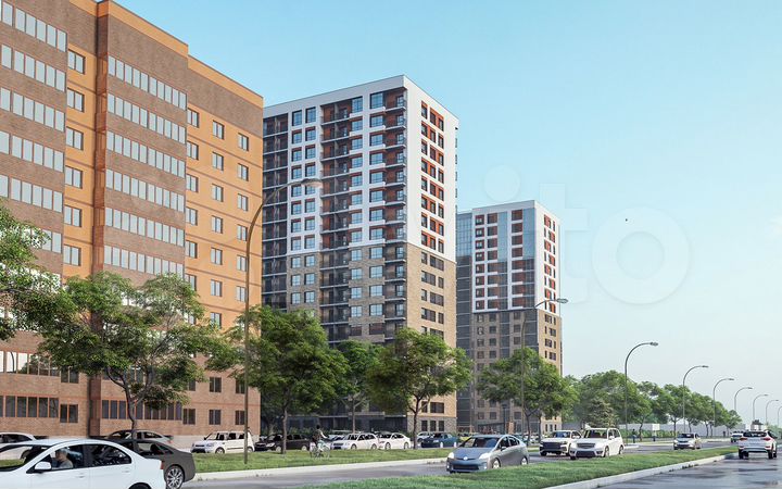 3-к. квартира, 66,1 м², 4/18 эт.