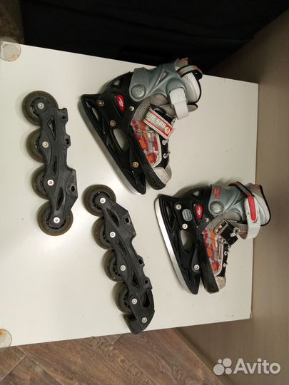 Коньки ролики 2 в 1. 29-32р