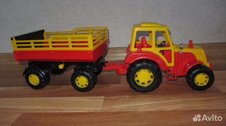 Машина грузовик, самосвал, трактор с прицепом