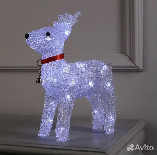 Светодиодная фигура «Олень с колокольчиком»